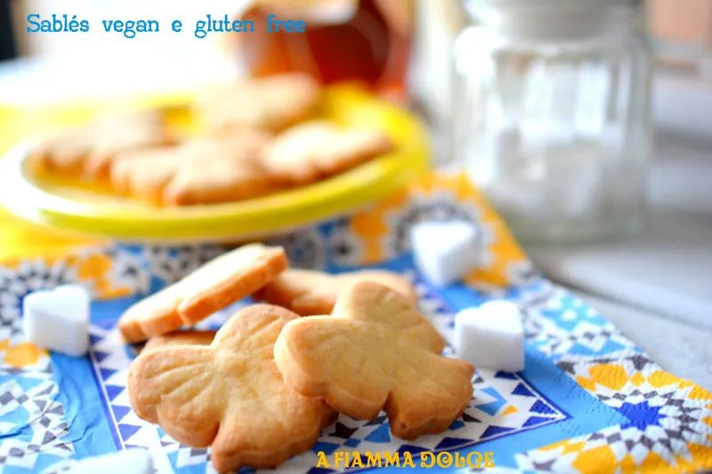 Biscotti sablés vegan e gluten free alla farina di mais